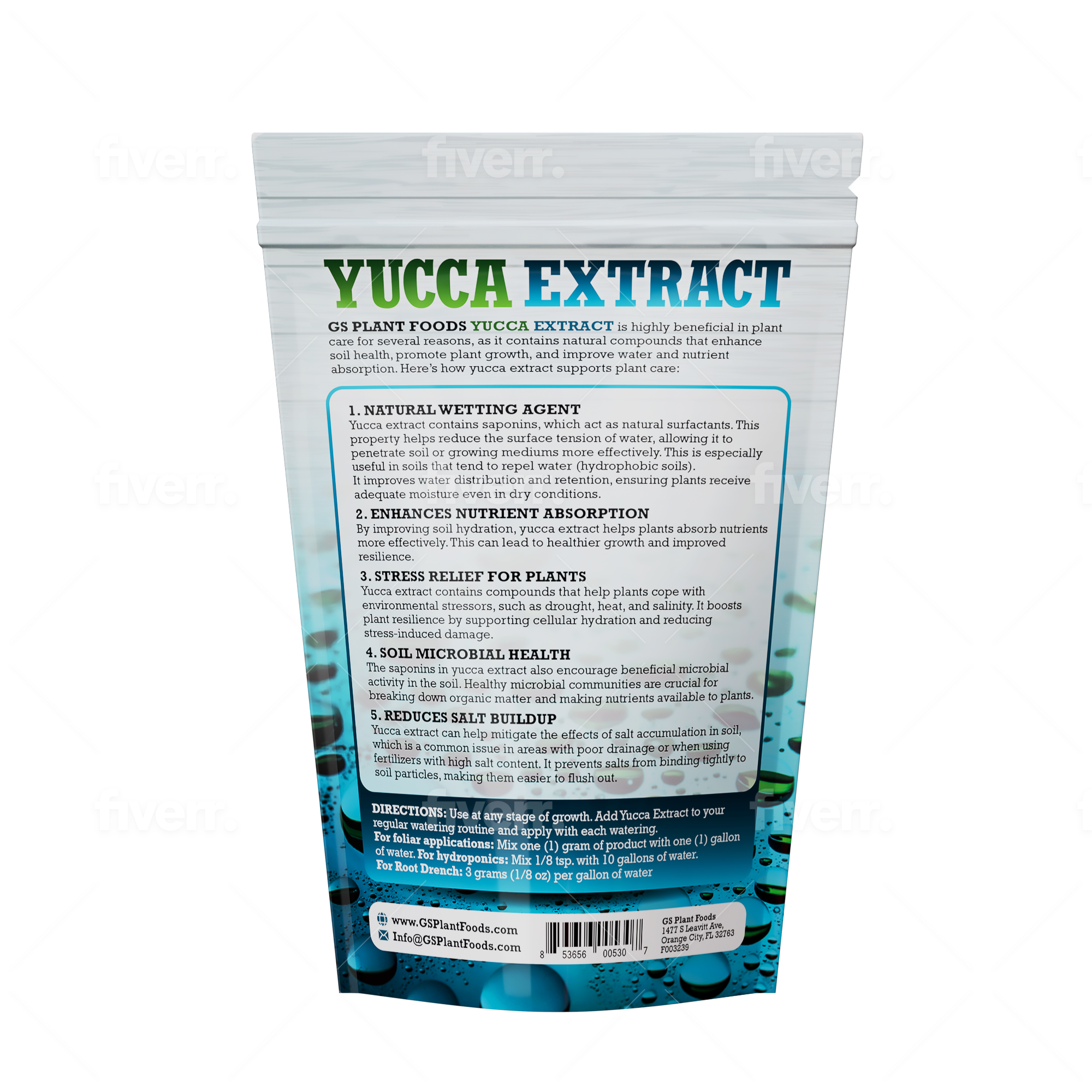 Organic Yucca Extract for Plants & Soil | GS Plant Foods